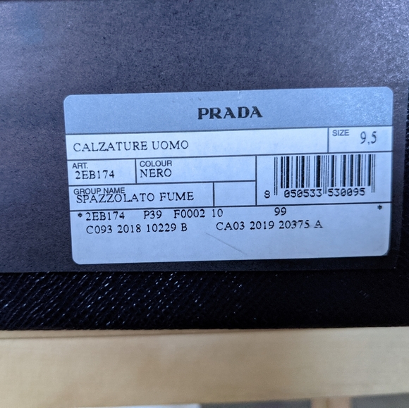 Prada Brushed leather derby shoes 9.5 - Picture 6 of 13